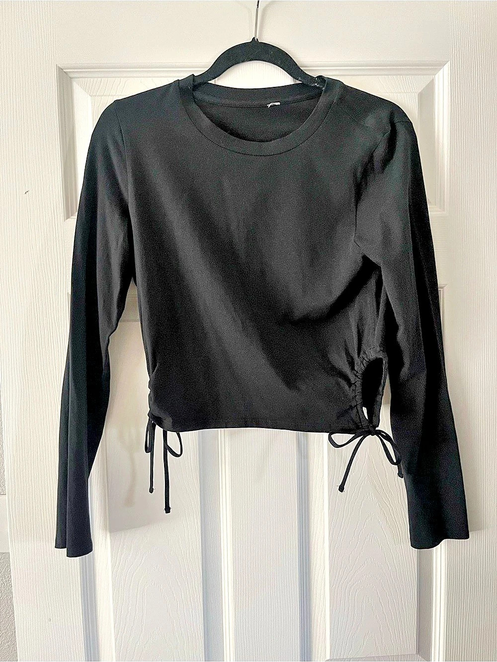 lululemon Cinch Cut-Outs Cotton Long-Sleeve Shirt Black Small